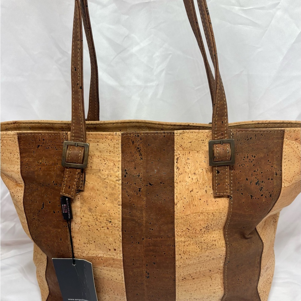EMPORIO SISSI NWT Cork Striped Tote Bag